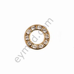 A Kalite Taşlı Kuş Gözü 15 mm - GOLD