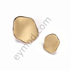 Kıvrımlı Alttan Dikme Düğme DÜĞME BOYU 24L (~15 mm) - GOLD