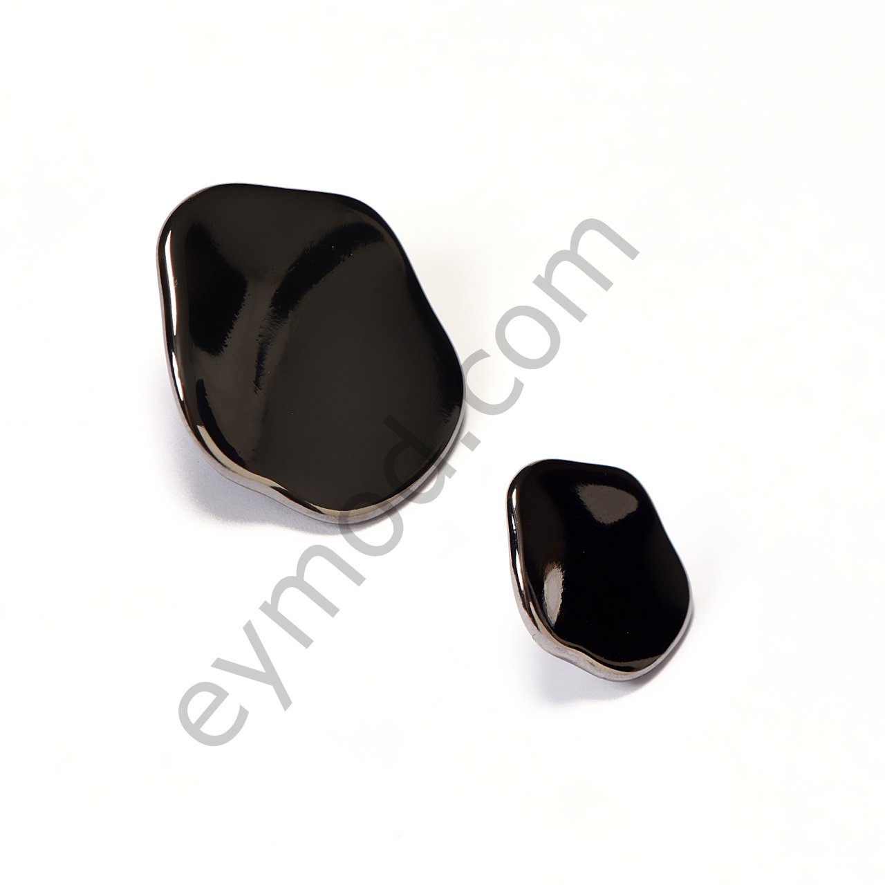 Kıvrımlı Alttan Dikme Düğme DÜĞME BOYU 36L (~23 mm) - BLACK NİKEL