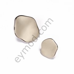 Kıvrımlı Alttan Dikme Düğme DÜĞME BOYU 36L (~23 mm) - NİKEL