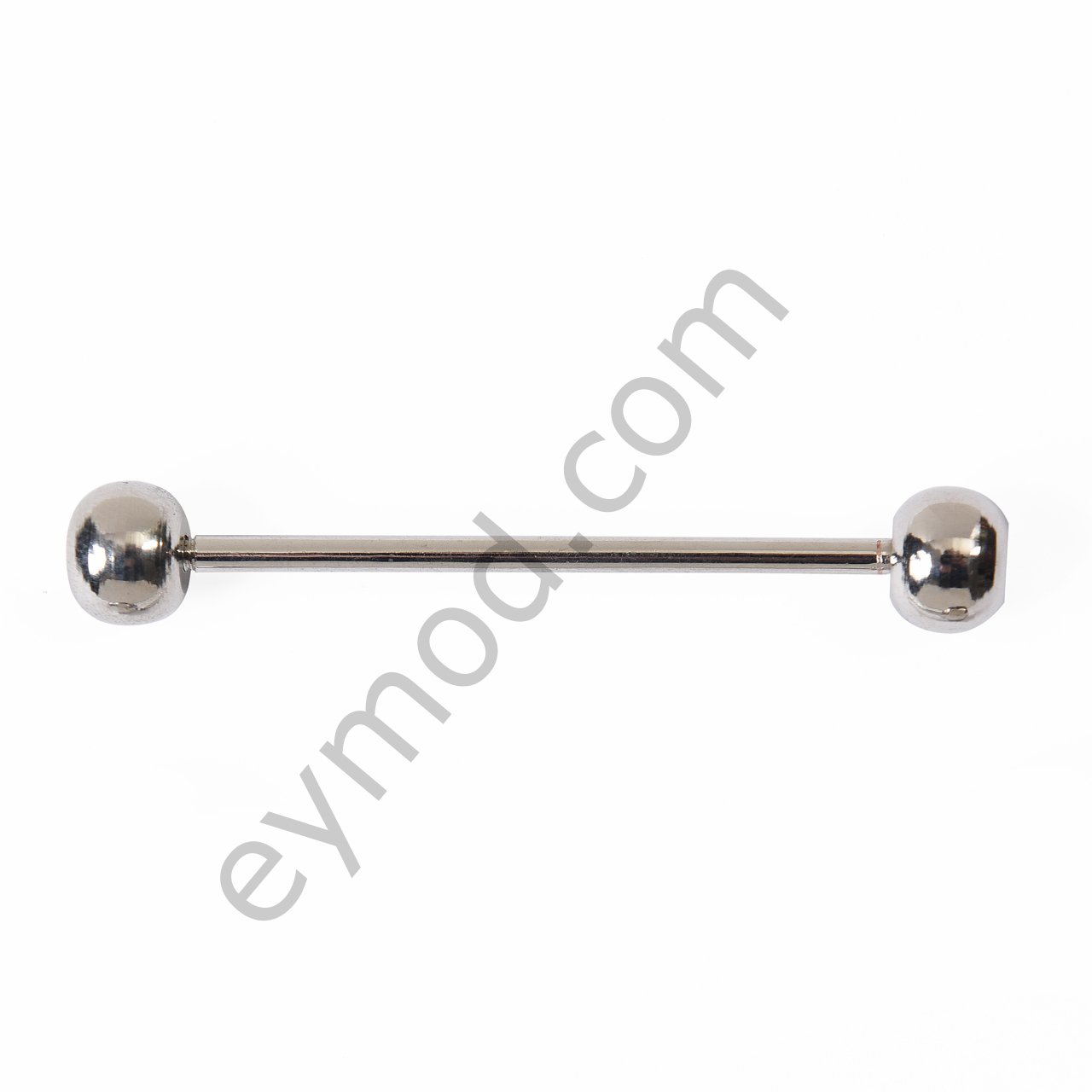Kenarlı Yuvarlak Halter Yaka İğnesi 10 mm - NİKEL