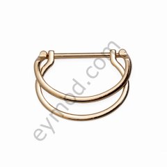 Çiftli D  Kemer Tokası 25 mm - GOLD