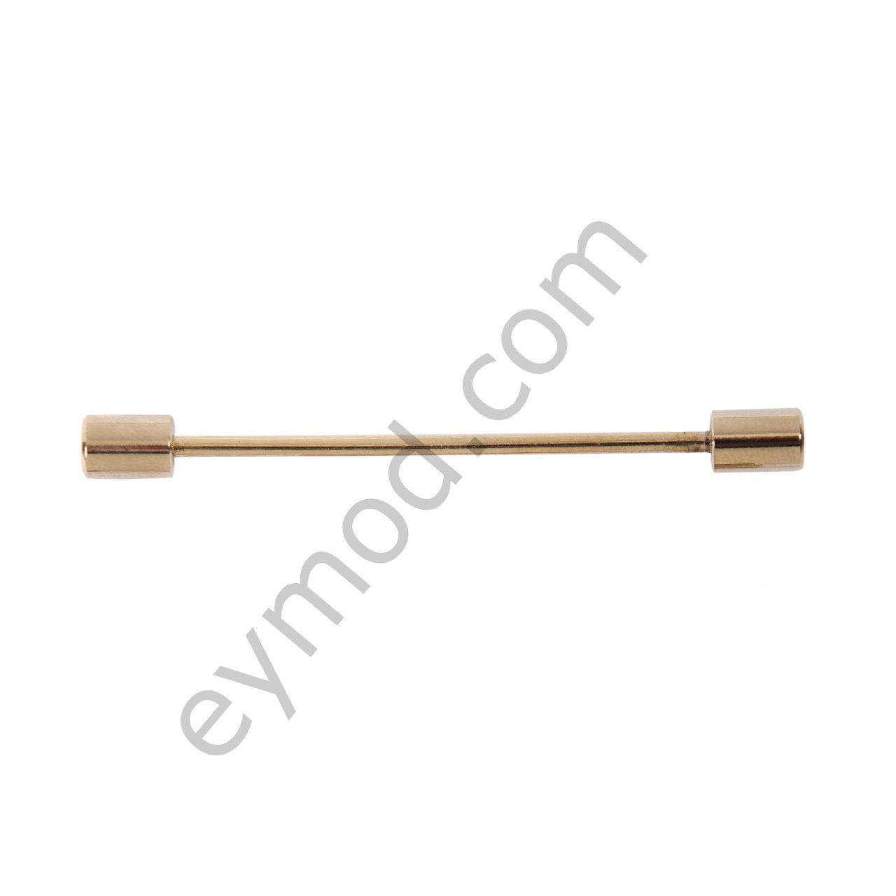 Silindir Kenarlı Vidalı Halter Yaka İğnesi 50 mm - GOLD