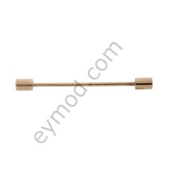 Silindir Kenarlı Vidalı Halter Yaka İğnesi 50 mm - GOLD
