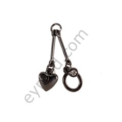 Kalp Sallantılı Dikme Gold BLACK NİKEL