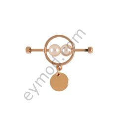 Ortası İki İncili Sallantılı Halter Gold