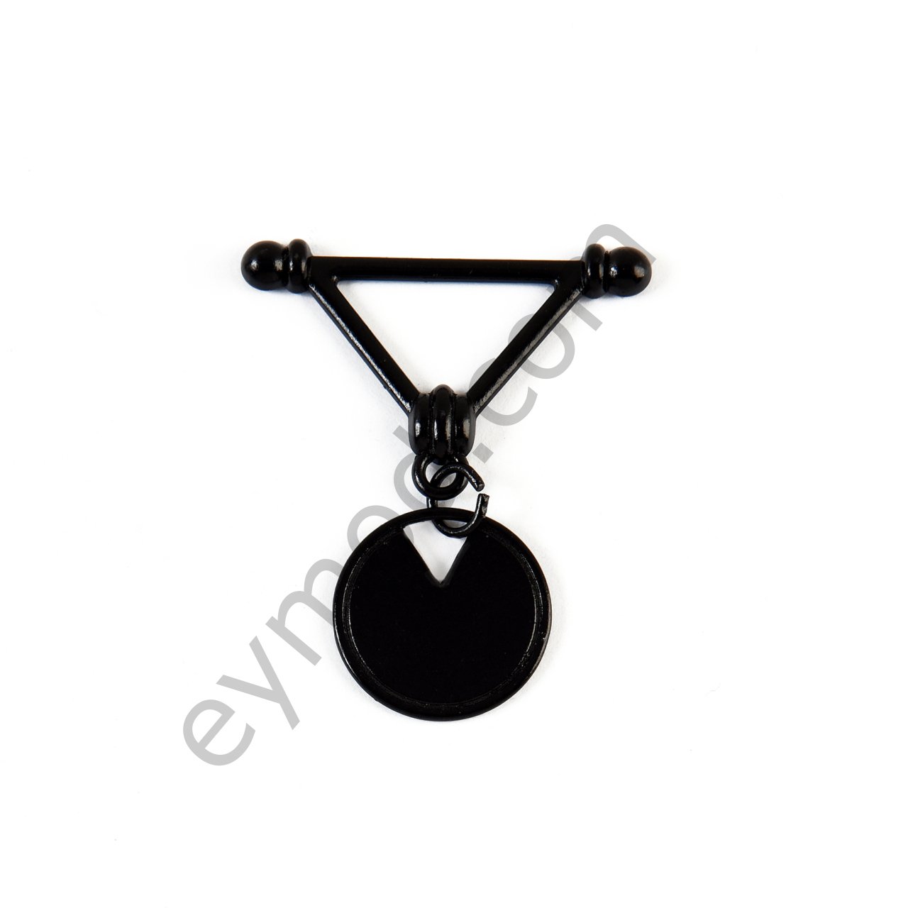 Yuvarlak Sallantılı Üçgen Aksesuar BLACK NİKEL