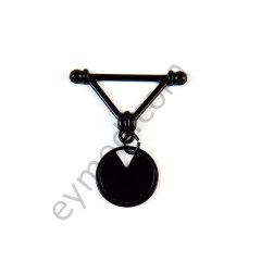 Yuvarlak Sallantılı Üçgen Aksesuar BLACK NİKEL