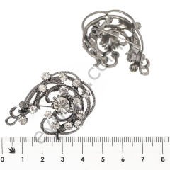 15 Taşlı Kıvrımlı Dal Broş