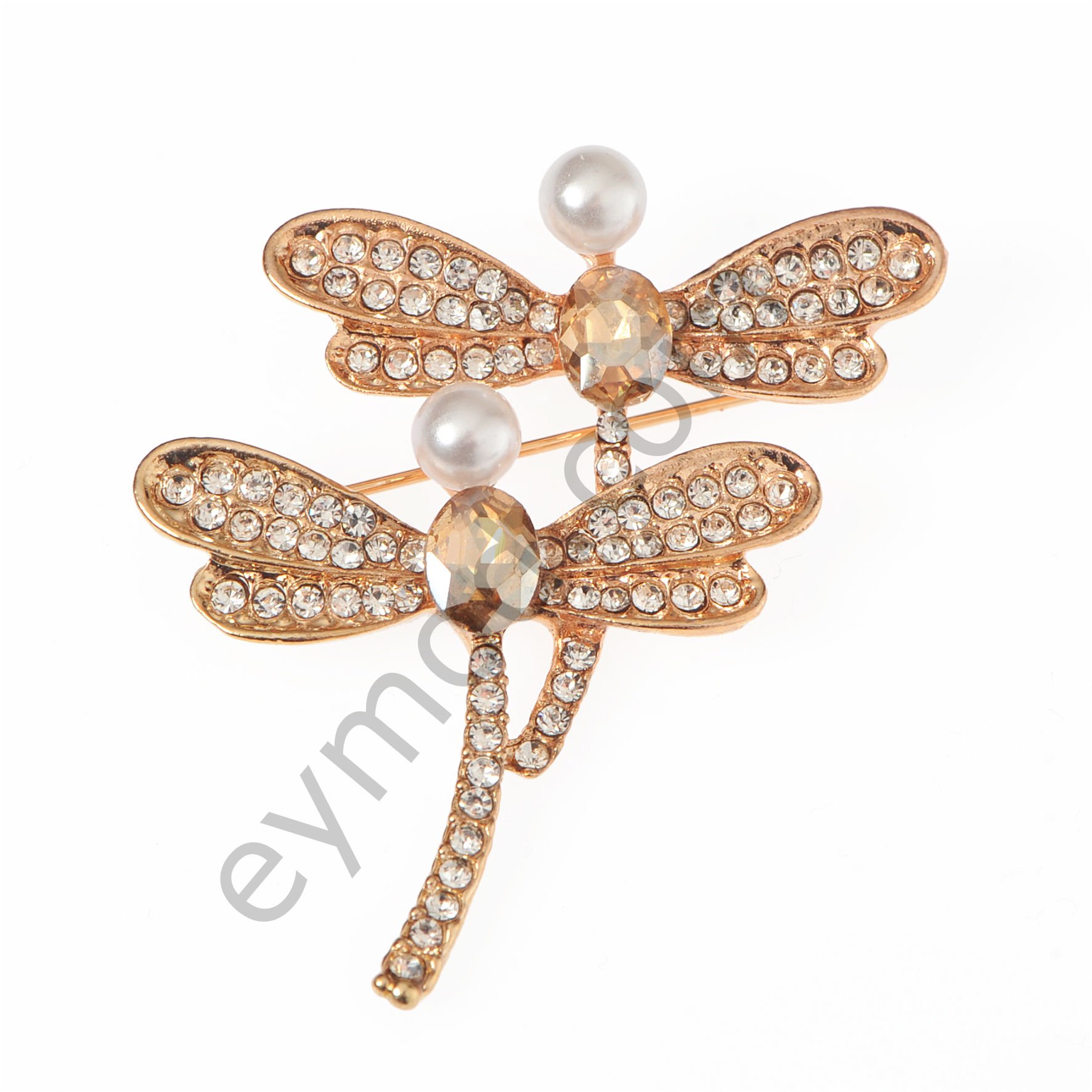 94 Taşlı İncili Çift Yusufcuk Broş