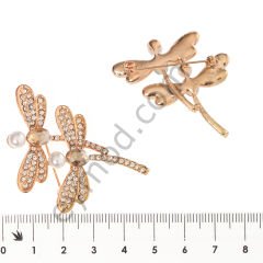 94 Taşlı İncili Çift Yusufcuk Broş