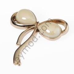 2 Taşlı Büyük Fiyonk Broş