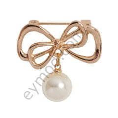 İncili Fiyonk Broş