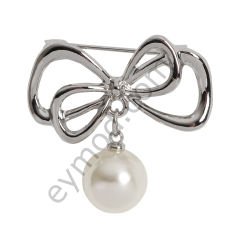 İncili Fiyonk Broş