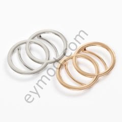 3.5 cm İçiçe İki Yuvarlak Taşsız Oval Kemer Tokası