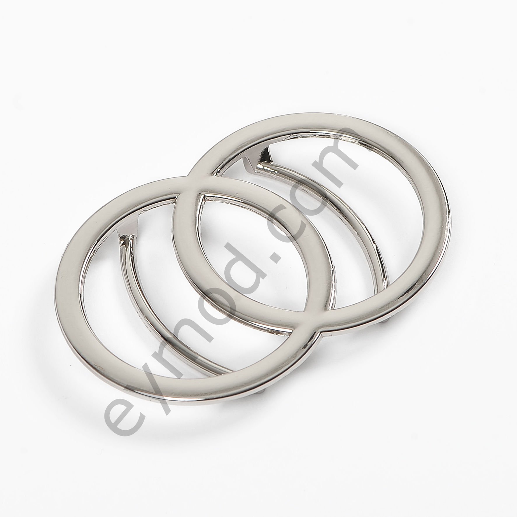 3.5 cm İçiçe İki Yuvarlak Taşsız Oval Kemer Tokası NİKEL