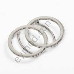 3.5 cm İçiçe İki Yuvarlak Taşsız Oval Kemer Tokası NİKEL