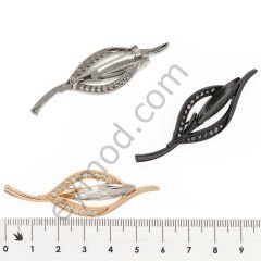 19 Taşlı Çiçek Broş