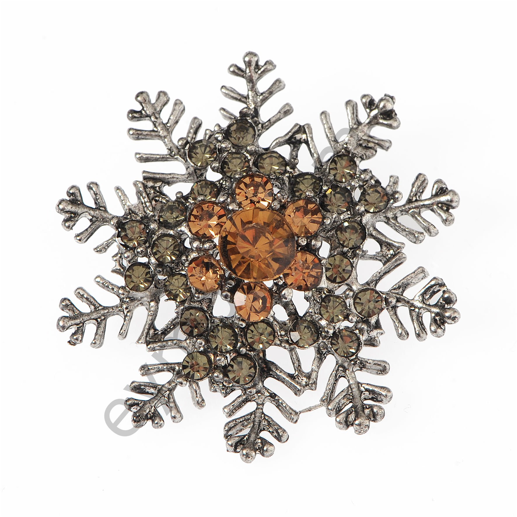 32 Taşlı Çiçek Broş