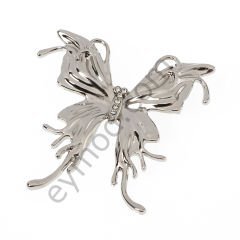 7 Taşlı Kelebek Broş NİKEL