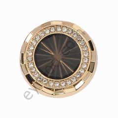 31 Taşlı Yuvarlak Düğme DÜĞME BOYU 28L (~18 mm) - GOLD