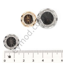 31 Taşlı Yuvarlak Düğme DÜĞME BOYU 28L (~18 mm) - GOLD