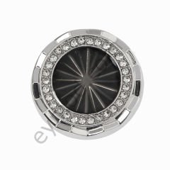 31 Taşlı Yuvarlak Düğme DÜĞME BOYU 28L (~18 mm) - NİKEL