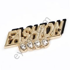 4 Taşlı Fashion Dikme Aksesuar GOLD+BLACK