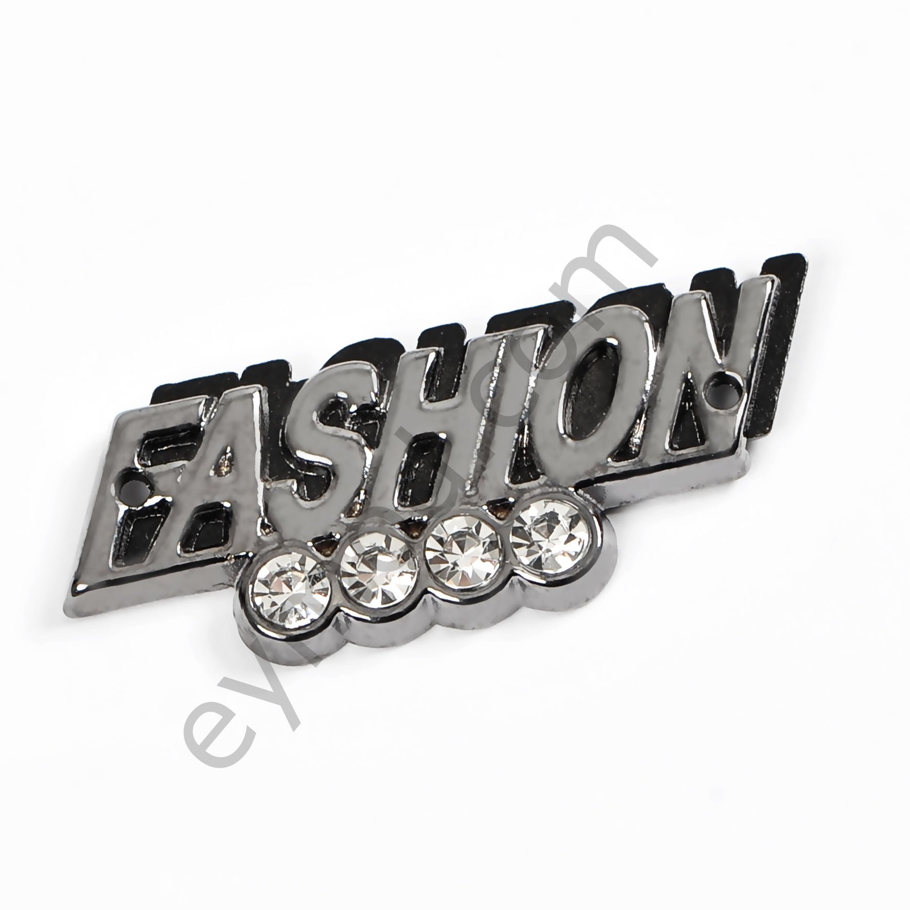 4 Taşlı Fashion Dikme Aksesuar BLACK NİKEL + BLACK