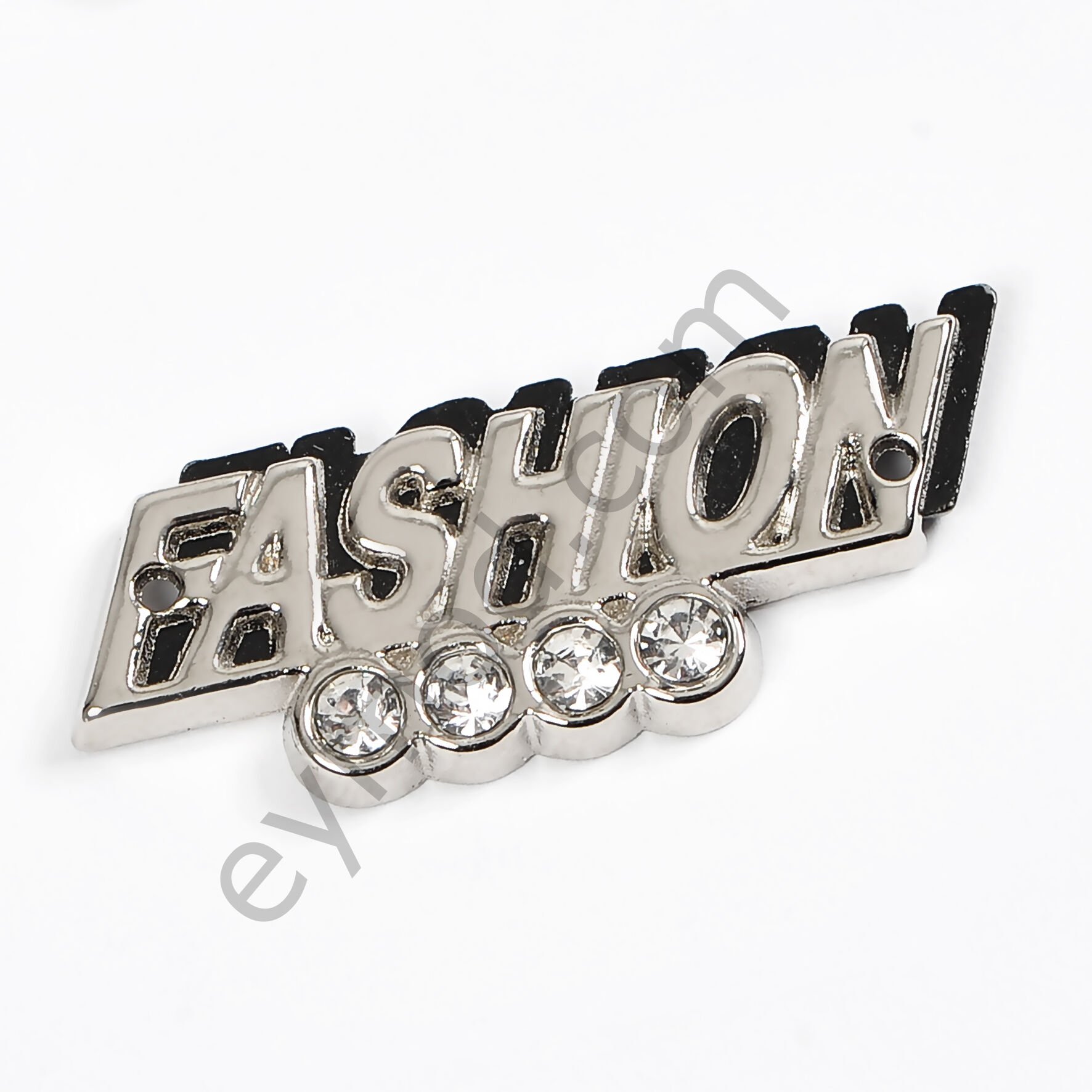 4 Taşlı Fashion Dikme Aksesuar NİKEL+BLACK