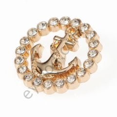 20 Taşlı Çapa Yuvarlak Düğme