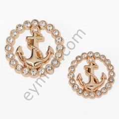 20 Taşlı Çapa Yuvarlak Düğme