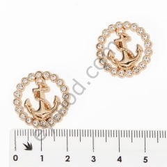 20 Taşlı Çapa Yuvarlak Düğme