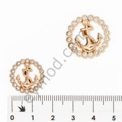 20 Taşlı Çapa Yuvarlak Düğme