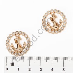 20 Taşlı Çapa Yuvarlak Düğme DÜĞME BOYU 36L (~23 mm)