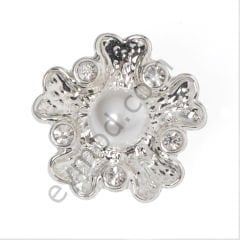 5 Taşlı İncili Yonca Düğme