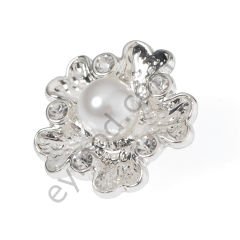 5 Taşlı İncili Yonca Düğme