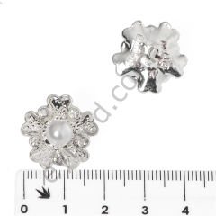 5 Taşlı İncili Yonca Düğme