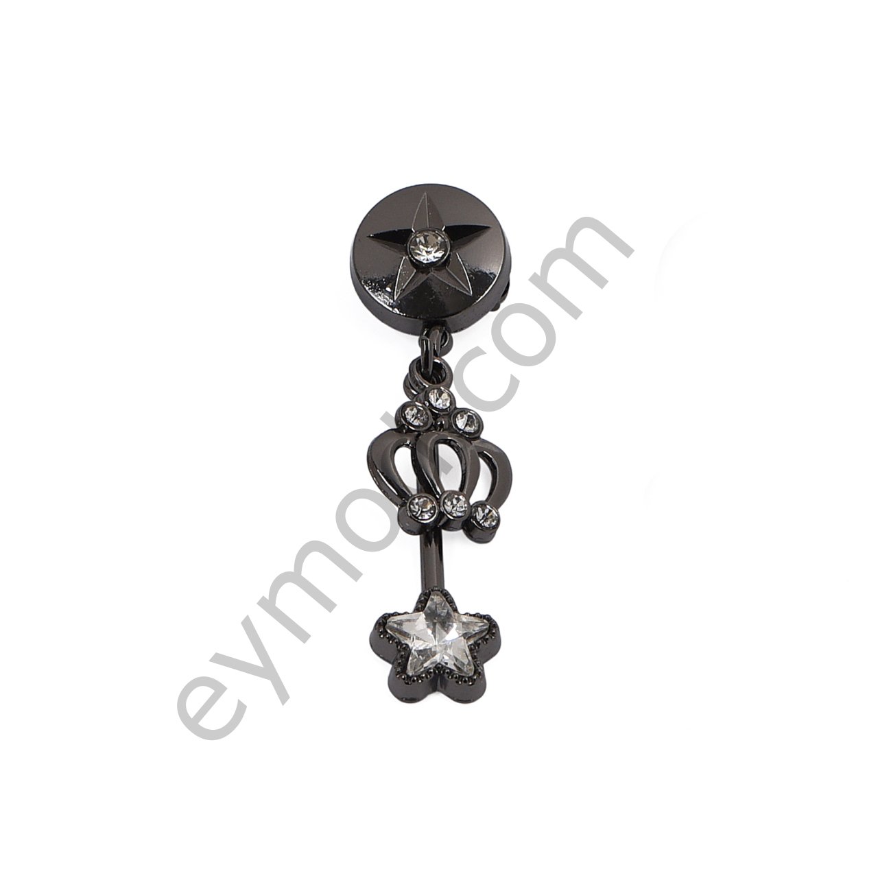 Yıldız Sallantılı Broş BLACK NİKEL