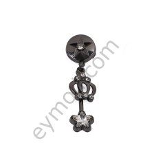 Yıldız Sallantılı Broş BLACK NİKEL