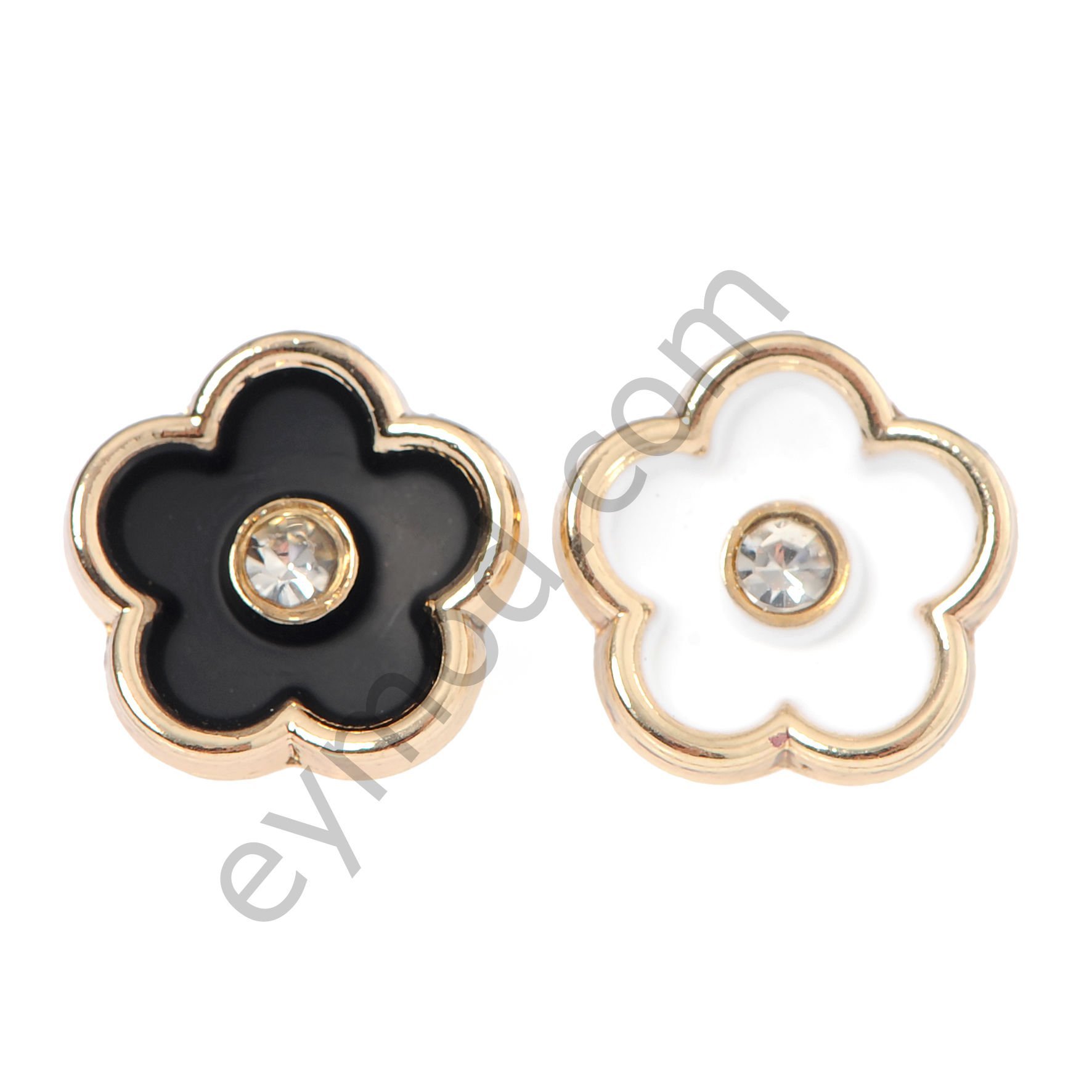 1 Taşlı Mineli Yonca Düğme