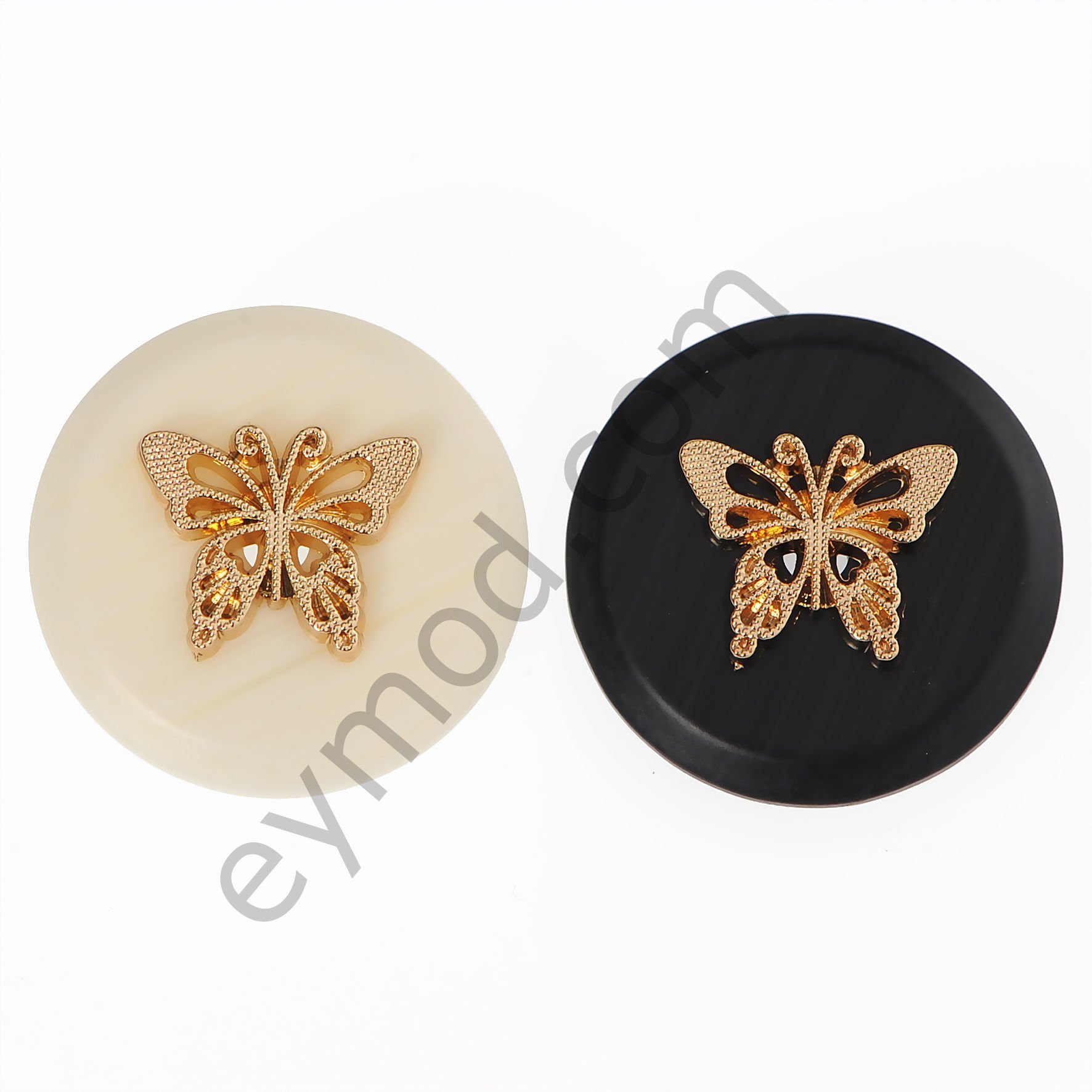 Kelebek Model Yuvarlak Düğme