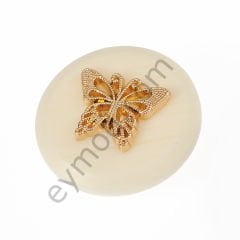 Kelebek Model Yuvarlak Düğme