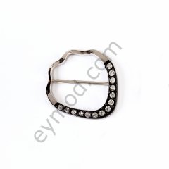 Çift Parçali 14 Taşlı Toka NİKEL+BLACK