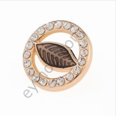 20 Taşlı Yaprak Yuvarlak Düğme