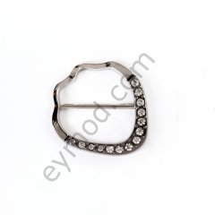 Çift Parçali 14 Taşlı Toka NİKEL+BLACK NİKEL