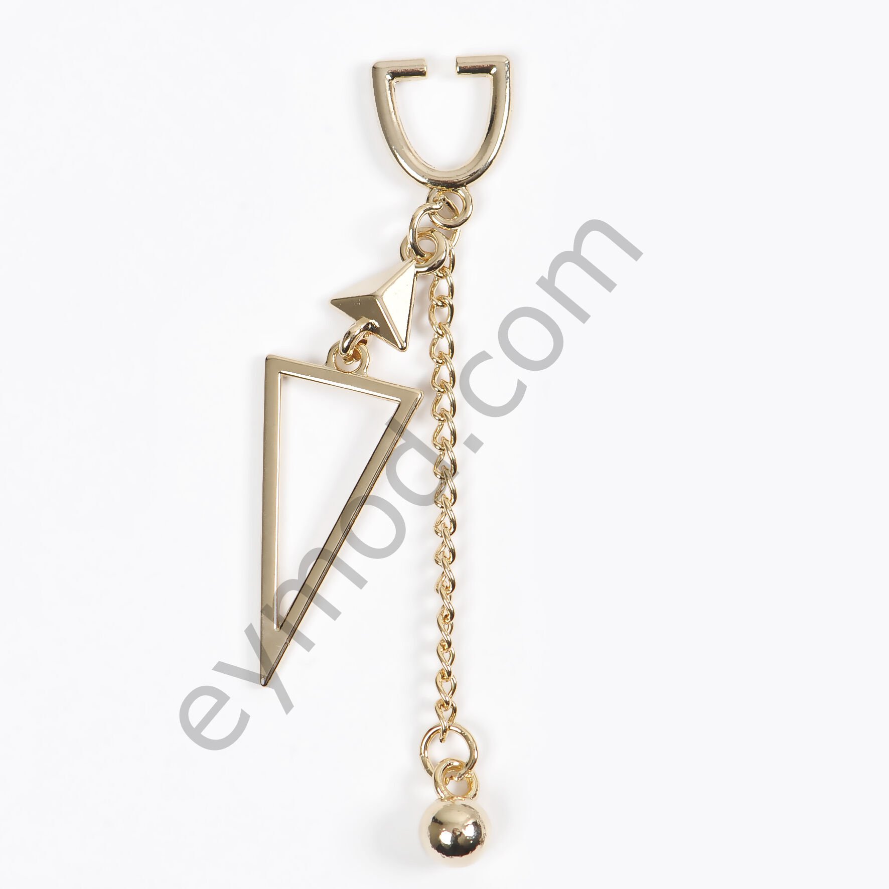 Zincir Sallantılı Üçgen Püsküllü Aksesuar GOLD