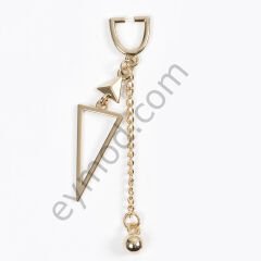 Zincir Sallantılı Üçgen Püsküllü Aksesuar GOLD