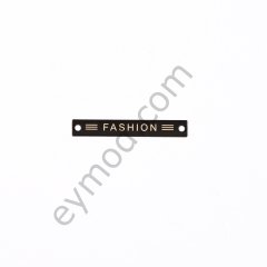 Fashion Yazılı Dikme BÜYÜK BOY - BLACK