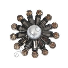 26 Taşlı İncili Yuvarlak Düğme